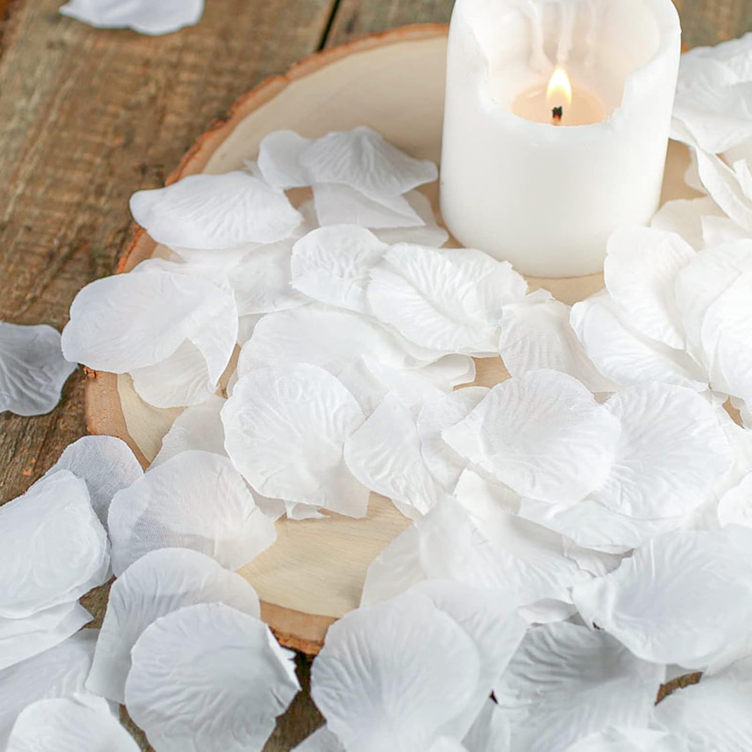 3600 Pcs White Silk Rose Petals, Artificial Flower Petals For Wedding, Valentine’S Day, Engagement, Special Events Decorations