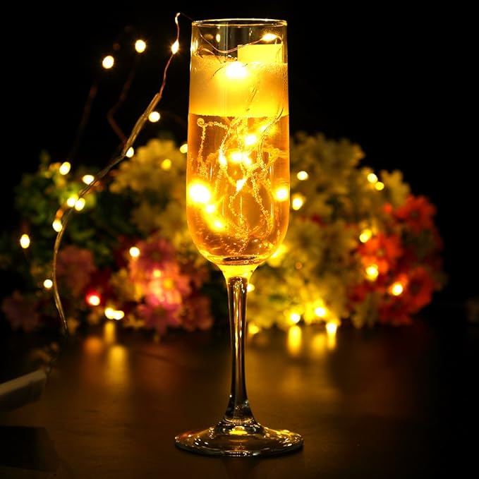 2 Pack Fairy Lights Battery Operated 20FT 60 LED Warm White String Lights with Remote Timer 8 Modes Waterproof Copper Wire for Bedroom Party Decor