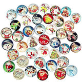 30Pcs 20Mm(3/4") Assorted Styles Christmas Snow Man Tree Claus Jingle