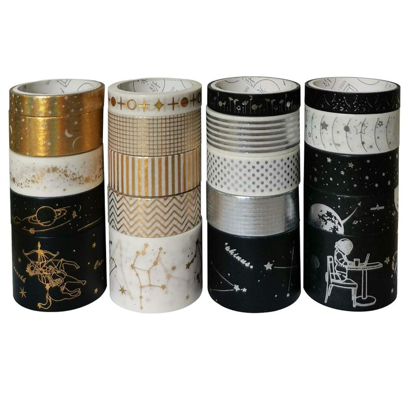 20 Rolls Vintage Washi Masking Tape Set Constellation Planet Star Geometric Li