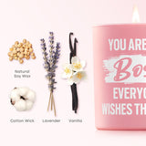 Funny Bosses Gifts For Women - Handmade Candle Lavender Scented, Christmas Birthday Gifts For Bosses Lady Female, Appreciation/Thank You, Farewell Present For Leader, 10Oz