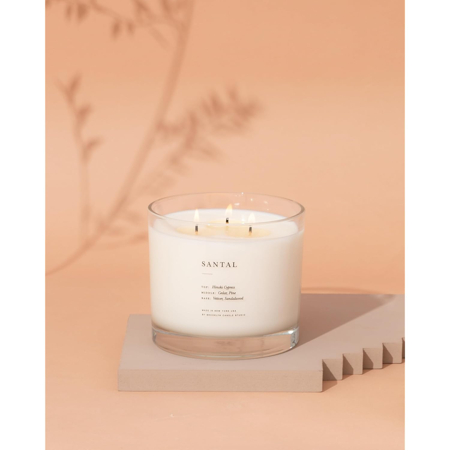 Santal Xl 3 Wick Candle - Luxury Scented Candle, Vegan Soy Wax, Hand Poured In The Usa, 100 Hour Slow Burn Time - 27Oz