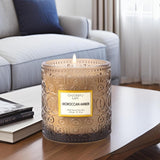 Amber Candles For Home Scented, Gifts For Women & Men, Luxury Glass Jar Candle, Natural Soy Wax, Home Decor, 55 Hours Long Burning, 8.1 Oz
