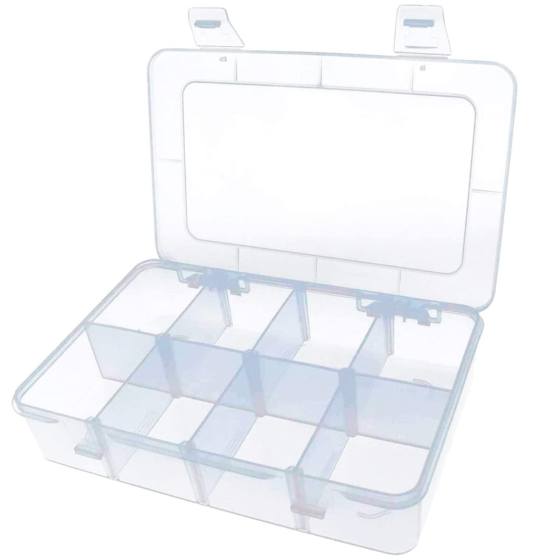 Hard Plastic 8-Grid Case With Removable Dividers For Candies Snacks El