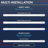 30 Pack 4FT T8 LED Tube Lights 5CCT 12W 15W 18W Ballast Compatible or Bypass Replacement