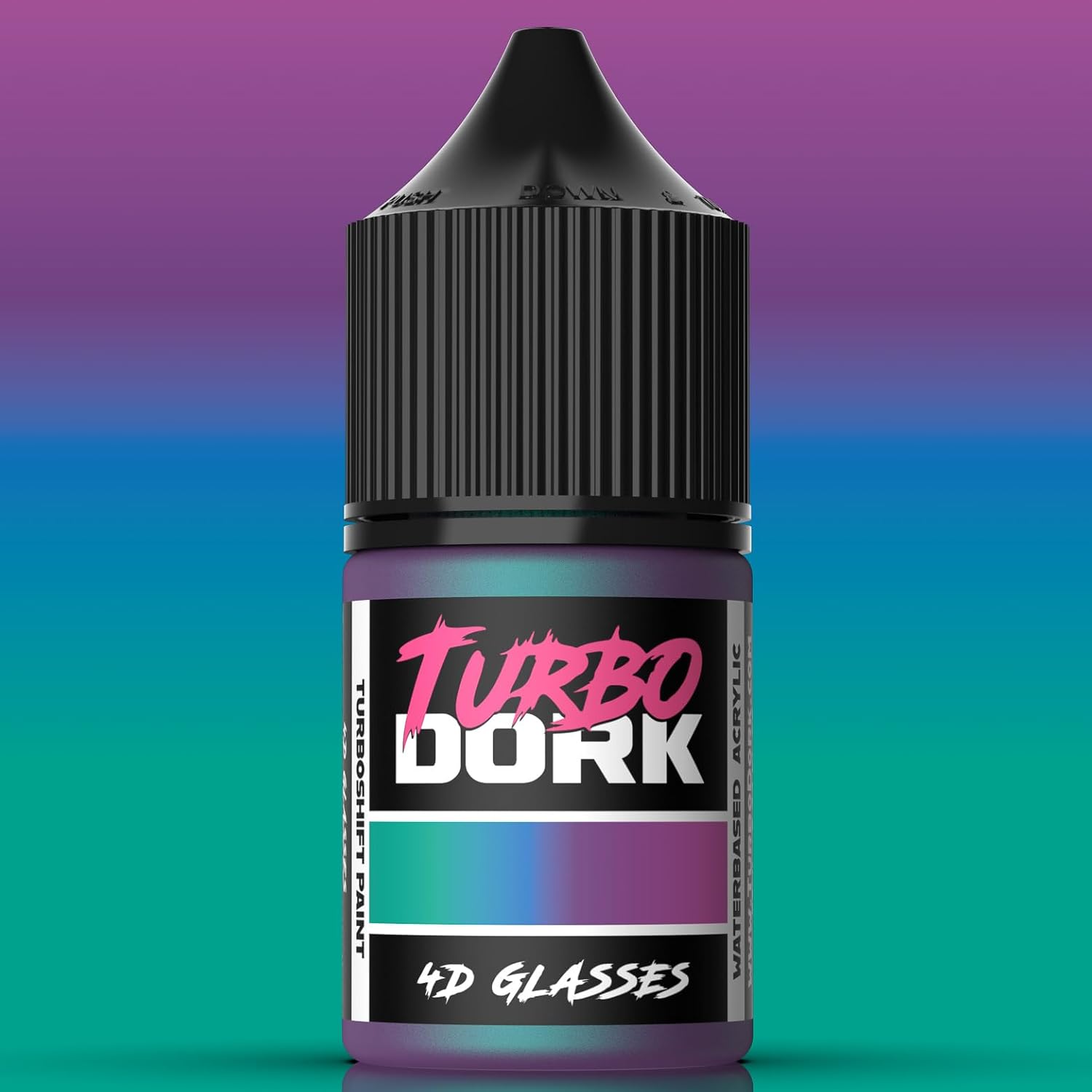 4D Glasses Turboshift Acrylic Paint 22Ml Bottle - Water-Based Non-Toxic Metallic Color Shifting Paint