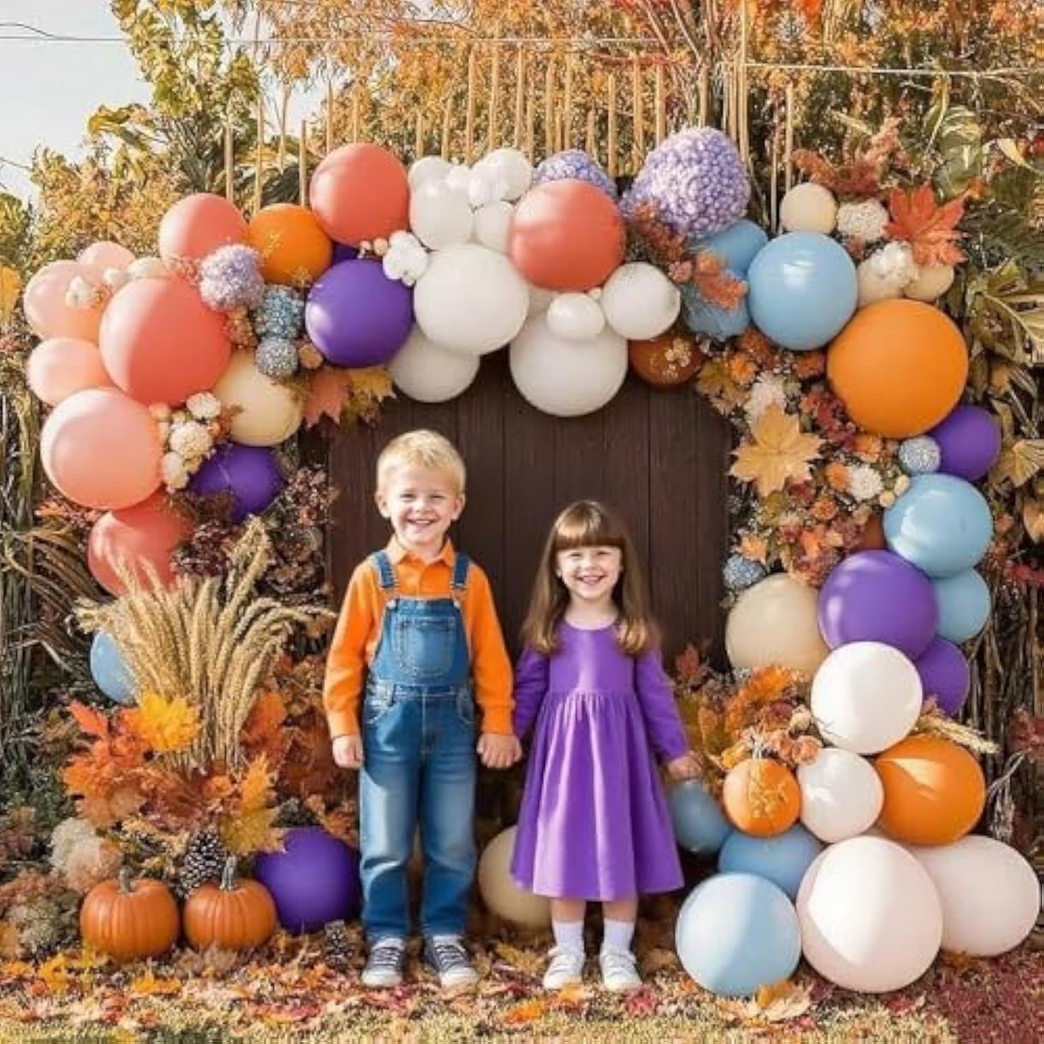 Pastel Balloon Garland Pink Orange Purple Balloons Kit Different Size Peach Blue White Balloon Arch For Wildflower Birthday Baby Shower Weeding Fairy Floral Summer Hawaii Party Decor