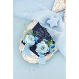 Light Blue Peony Corsage And Boutonniere Set, Prom Artificial Flower Wrist Corsage Bracelets, Homecoming Corsage Wristlet, Boutonniere For Men Wedding Flowers Accessories Prom Suit Decorations