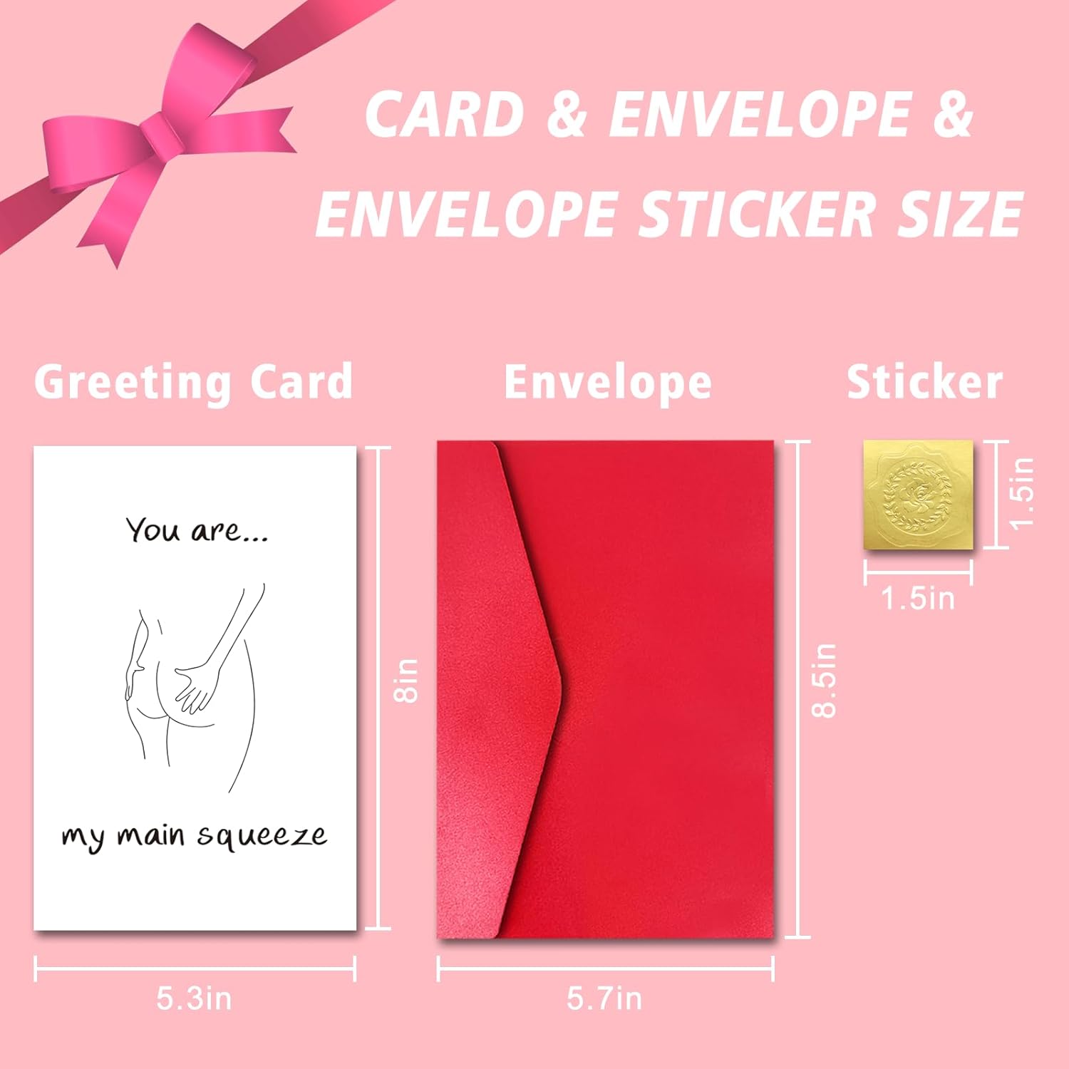 Funny Valentine’S Day Card For Boyfriend Girlfriend, Humorous Valentine’S Day Gift Card For Partner Boo Bae (You Are My Main Squeeze)