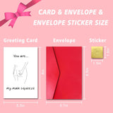 Funny Valentine’S Day Card For Boyfriend Girlfriend, Humorous Valentine’S Day Gift Card For Partner Boo Bae (You Are My Main Squeeze)