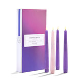 Battery Operated Advent Candles Set Of 4, 9 Inch Purple & Pink Flameless Candles, Flameless Taper Candles For Advent Wreath, Flickering Flameless Candles With Remote, Lent Decorations