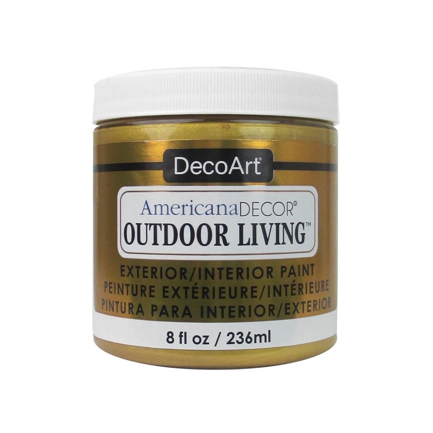 Decoart Metallcs8ozGold Americana Outdoor Living Metallics 8ozGold