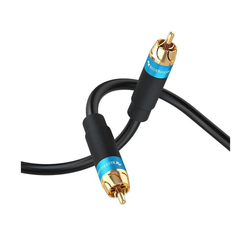 Rca Audio Subwoofer Cable (25Ft, Dual Shielded With Gold Plated Rca To Rca Con