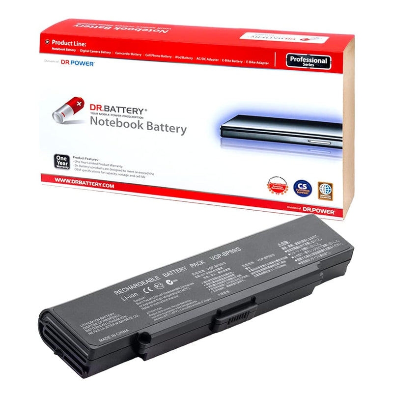 DR. BATTERY VGP-BPS9 Laptop Battery Compatible with Sony VAIO PCG VGN-AR VGN-N