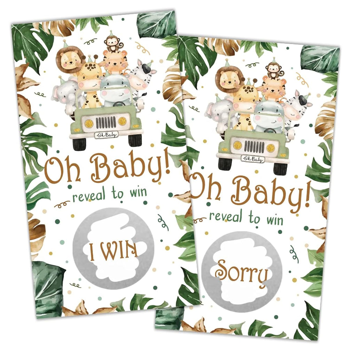 Woodland Animal Scratch Off Game Cards?32 Pcs?Baby Shower Games Raffle Cards Wedding Bridal Shower Gift Certificate Scratch Off Cards Family Holiday Games Supplies For Kids Adults
