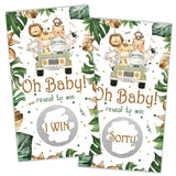 Woodland Animal Scratch Off Game Cards?32 Pcs?Baby Shower Games Raffle Cards Wedding Bridal Shower Gift Certificate Scratch Off Cards Family Holiday Games Supplies For Kids Adults