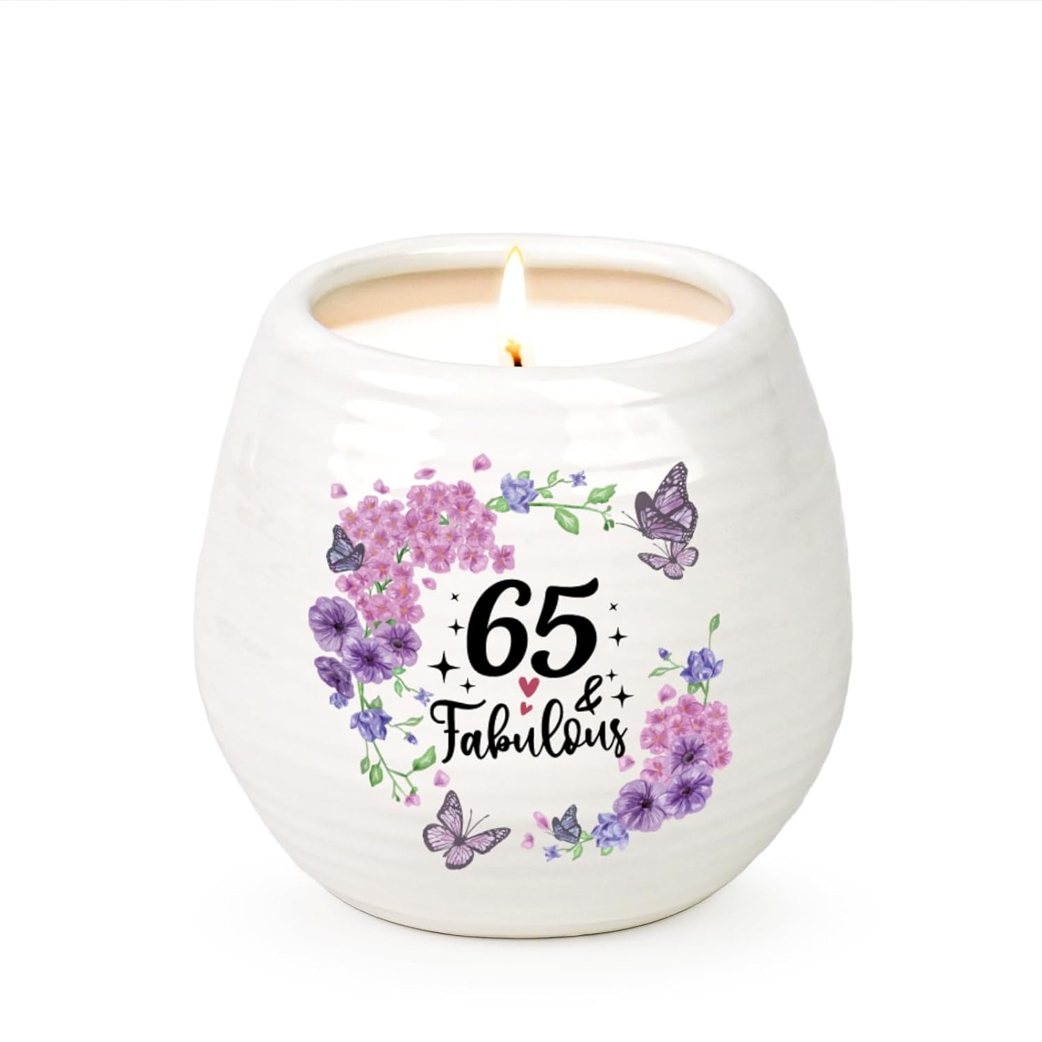 65Th Birthday Gifts For Women, 65Th Birthday Candle 10Oz, Gift For 65 Year Old Woman,65 And Fabulous Candle, Lavendar Wax Soy Candles, Gifts For 65 Year Old Mom,Grandma,Aunt,Sister