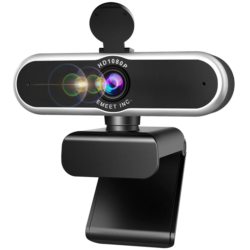 1080P Webcam With Microphone - 96° Ultra Wide Angle Webcam Auto Focus Webcam W