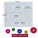 4Pcs Button Resin Silicone Molds, 10/12/15/20/22/25/30Mm, Round Button Shape Moulds For Epoxy Resin Casting Clay Diy Crafts -7 Sizes