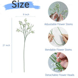 Babys Breath Artificial Flowers, Adjustable Stems, Maintenance-Free, 21" Faux Gypsophila Bouquet For Home Decor, Weddings, Parties, Diy Crafts (12 Pcs)