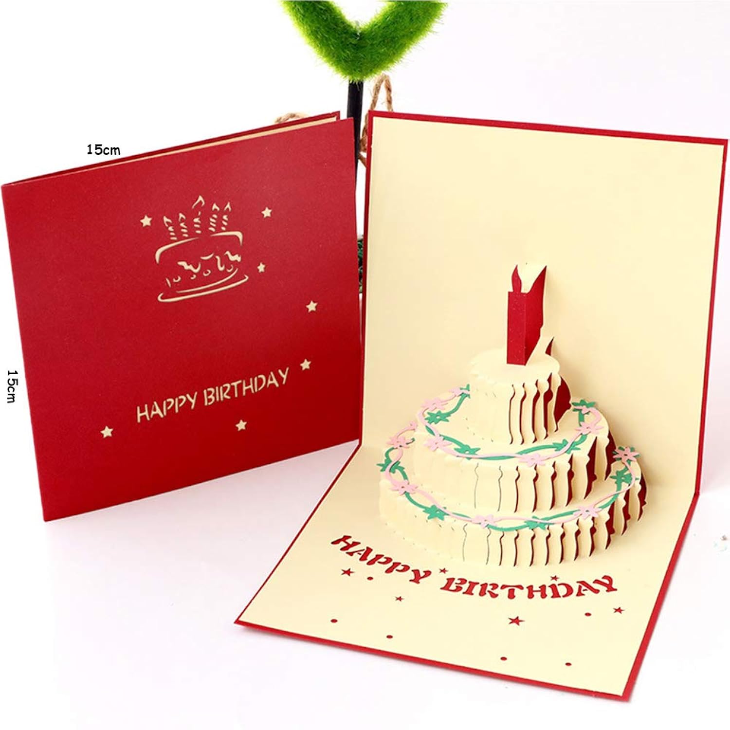 6 Pieces 3D Pop Up Cards, 3D Greeting Cards With Envelopes, Handmade 3D Popup Happy Birthday Cards For Christmas Valentine Birthday Anniversary Wedding Mother'S Day Boy Girl Friends Gift (Style A)