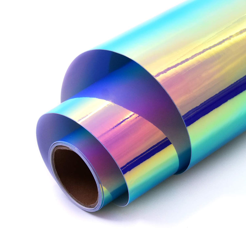 Holographic Opal Vinyl Roll 12" X 5Ft,Permanent Vinyl, Permanen Adhesi