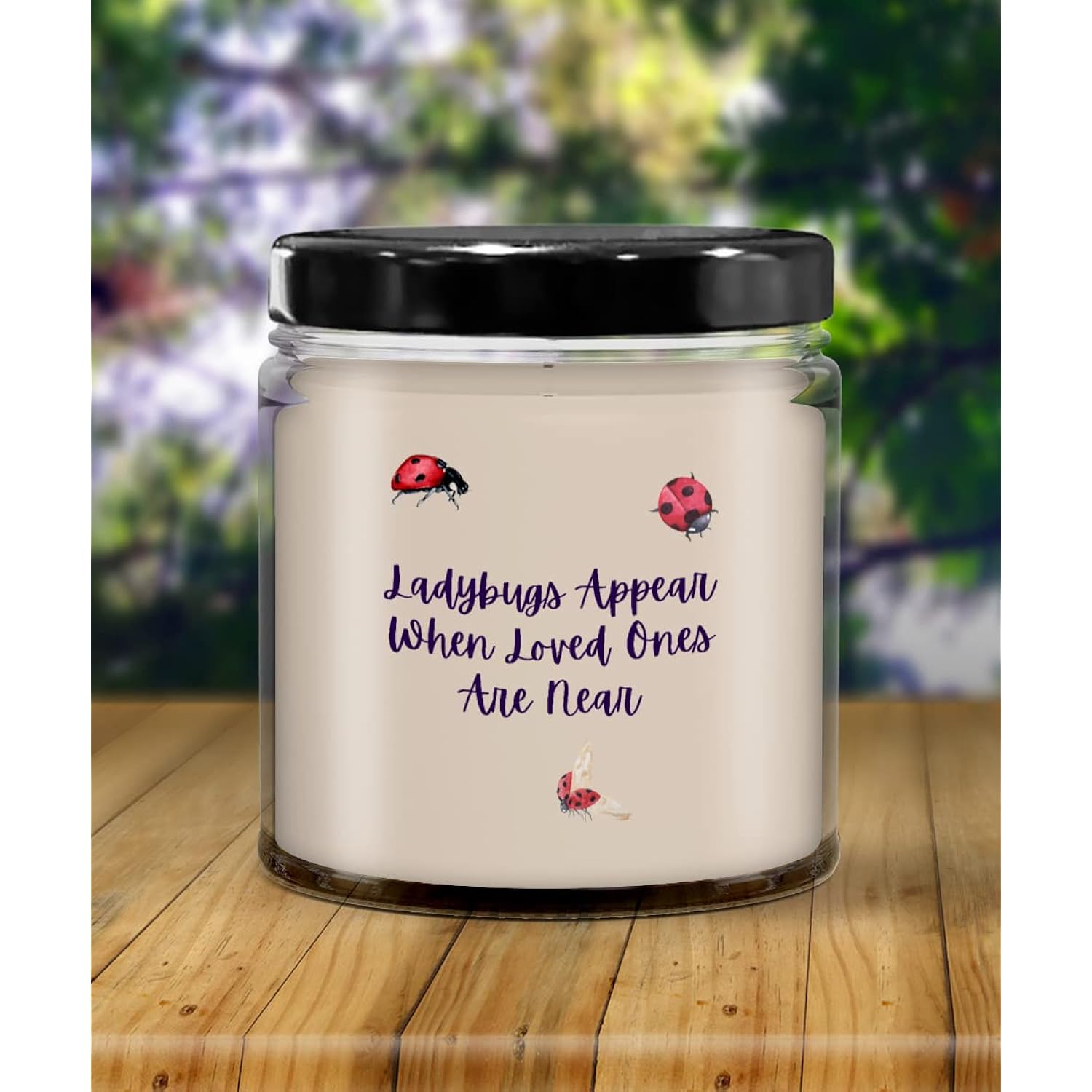 Ladybugs Appear Sympathy Candle, Sympathy Gift Loss Of Father, Loss Of Mother, Loss Of Husband, Dog Loss, Loss Of Child, Memorial Keepsake, Remembrance