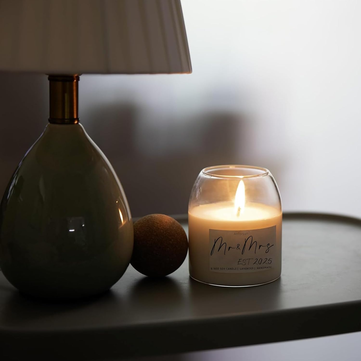 Wedding Gifts For Couples 2025, Bridal Shower Gifts For Couples Husband Wife, Newlywed Mr And Mrs - 8.50Oz Soy Wax, Long-Lasting 60-Hours?Lavender