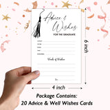 20 Graduation Party Advice And Wishes For The Graduate Cards, Grad Party Announcement Grad Celebration Party Activity Favor Supplies -C02