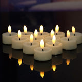 Flameless Led Tealight Candles, Battery Operated Fake Led Lights Electric Flickering Tea Lights For Wedding Party Halloween Christmas Party Theme Party, Holiday Decor Home Decorations, Set Of 12