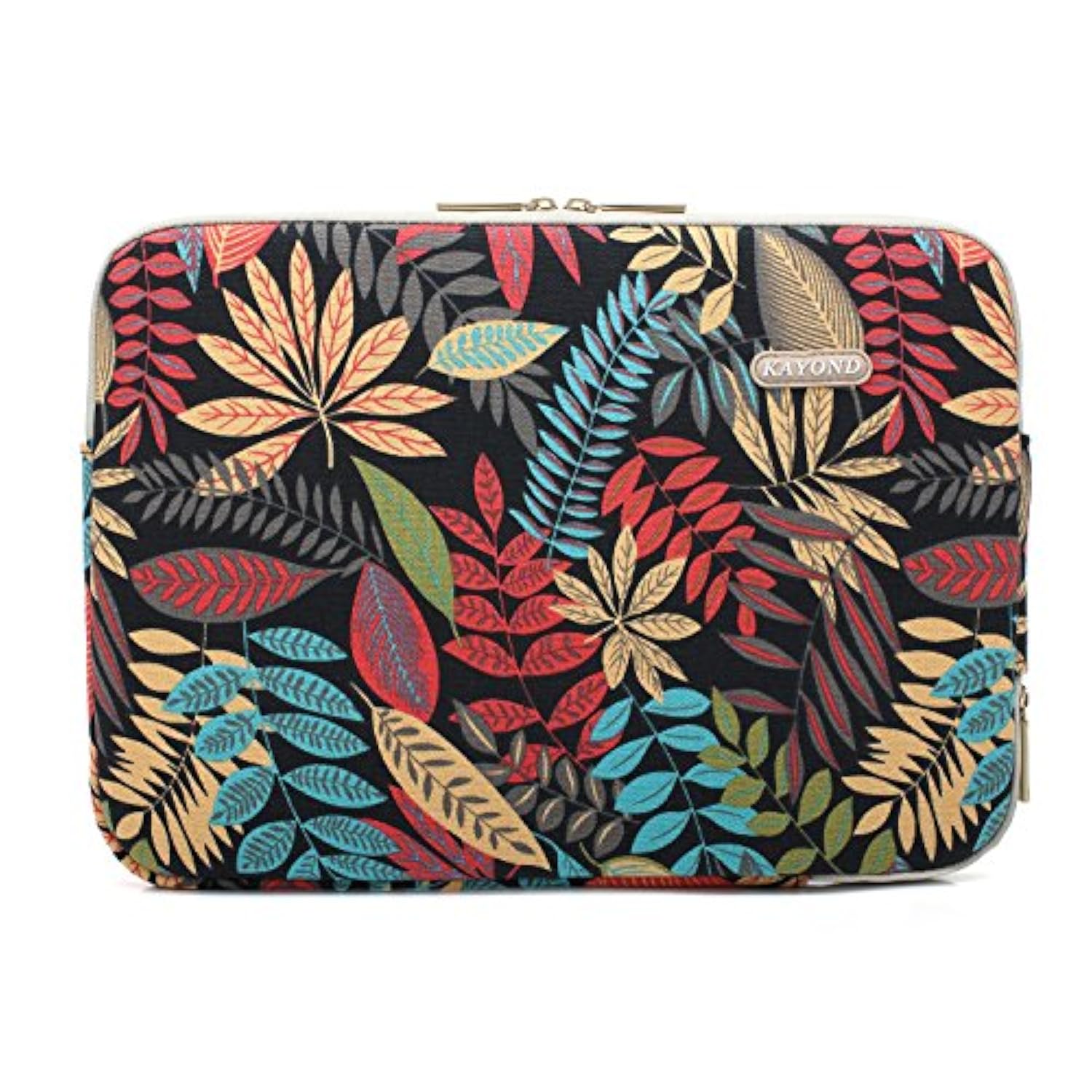 KAYOND Canvas Water-Resistant for 13-13.3 Inch Laptop Sleeve Case Bag (13-13.3 Inches, Forest Series Black)