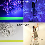 Black Light Curtain String Lights 10ft x 10ft 306 LED UV Glow Party Lights with Remote for Bedroom Halloween Decor