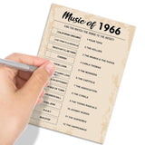 60Th Birthday Party Games, Music Of 1966 Games, Birthday Party Supplies For Adults, Fun 1966S Party Game?Pack Of 30 Cards