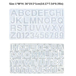Reversed Silicone Number Alphabet Resin Molds,Letter Molds For Resin Casting,Letter Jewelry Making Diy Craft Casting For Keychains And Pendants