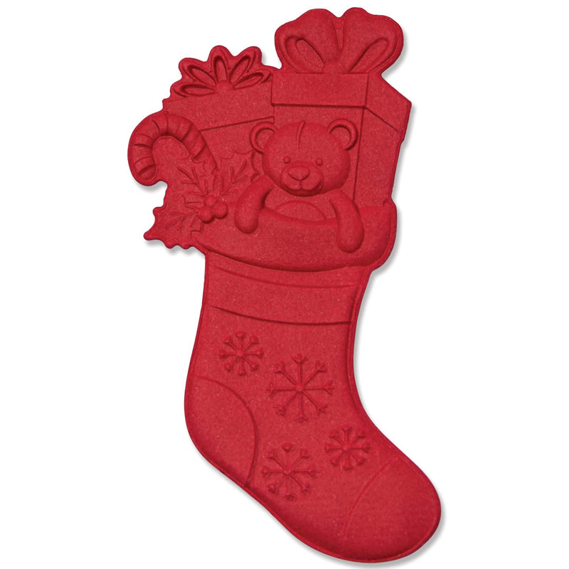 Sizzx 3-D Impresslits Embossing Folder Christmas Stocking By Kath Breen | 6657