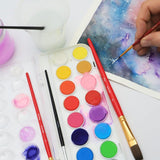 Aquarelle Set - 16 Brilliant Colours - High Pigment - Includes Paint Brush - Ideal For Watercolour