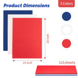 Red White And Blue Tissue Paper For Gift Bags, 115 Sheets 14 X 20 Inches Flag Day Wrapping Paper For Packaging, Patriotic Tissue Paper Bulk For Independence Day, Birthday, Diy Crafts