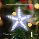 Christmas Tree Topper, Christmas Star Tree Top Decor Light For Christmas Holiday Home Fit For General Size Xmas Tree, 8.
