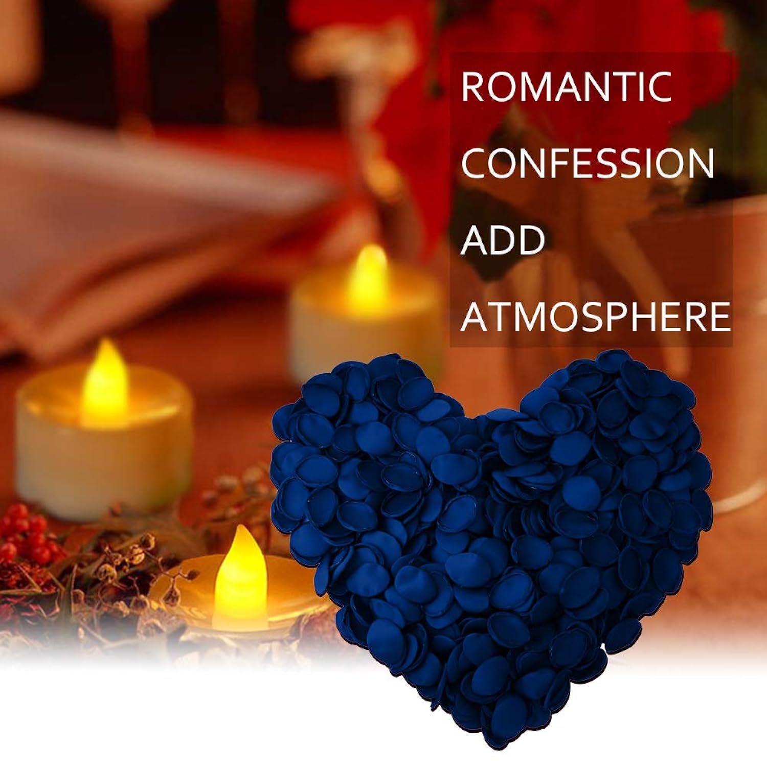 Premium Artificial Silk Rose Petals Flower Scatter Petals For Diy Wedding Aisle Centerpieces Table Confetti Party Favors Home Decoration, Blue 200Pcs