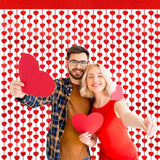 Valentines Day Decorations, 4 Pack Valentines Day Backdrop Garland, Red Heart Foil Fringe Tinsel Backdrop Streamer For Wedding Anniversary Birthday Valentines Party Decor