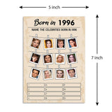 30Th Birthday Party Games, Born In 1996 Games, Birthday Party Supplies For Adults, Fun 1996S Party Game?Pack Of 30 Cards