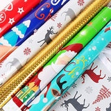 Holiday Drawstring Gift Bags, 30Pcs Christmas Foil Gift Wrapping Sacks Pouches For Xmas Presents Party Favor (Large Medium Small)