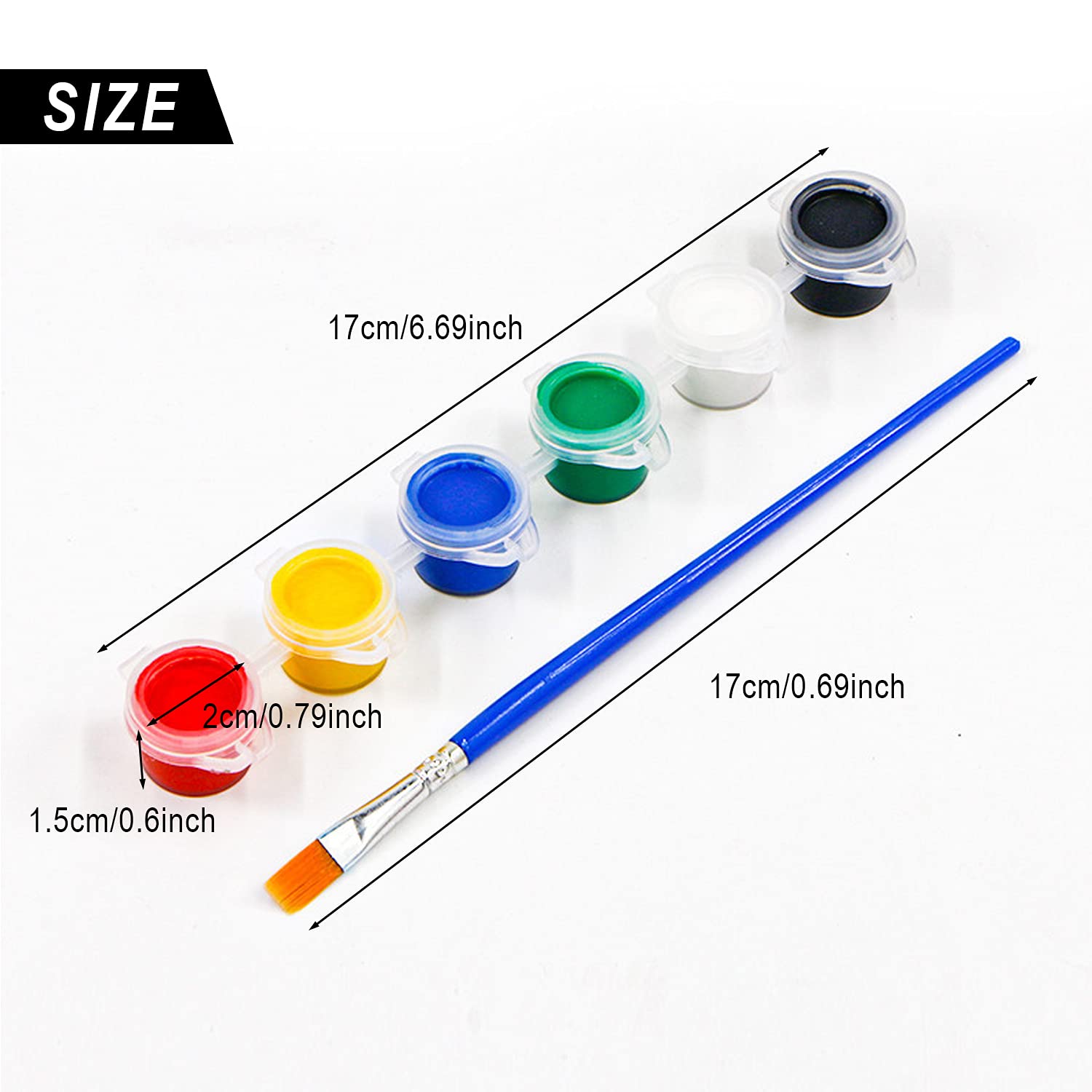 20 Pack 140 Pcs Mini Acrylic Paint Set,12 Colors Acrylic Paint Strips With 20 Pcs Brushes Craft Paint Paint Set Container Strips Storage For Painting Artistic Crafts