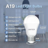 12 Pack A19 LED Light Bulbs 9W 60W Equivalent 5000K Daylight 810 Lumens E26 UL Listed