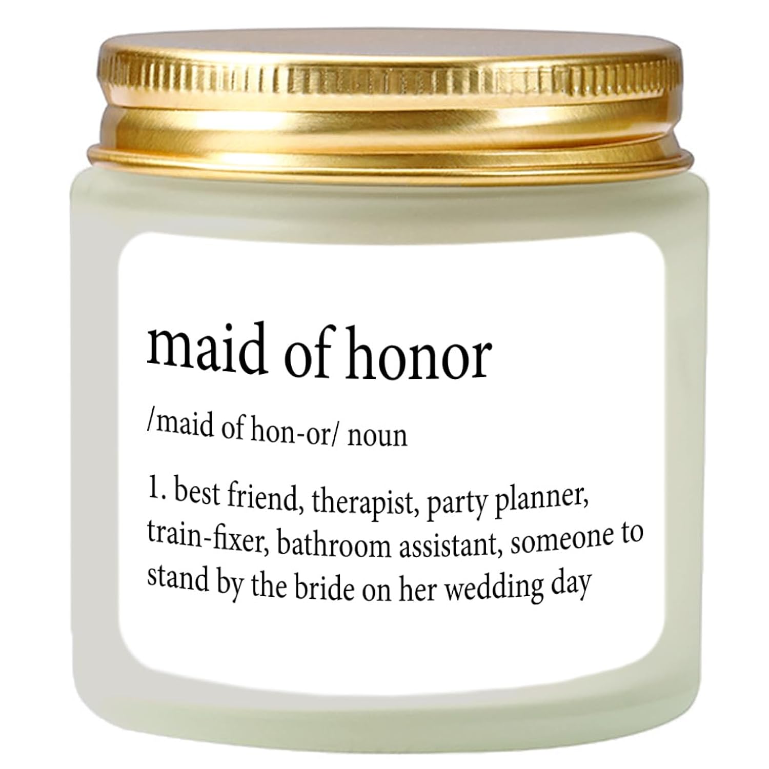 Scented Candle Maid Of Honor Proposal Gifts - Lavender Soy Wax Candle - Bridesmaid Proposal Gift - Will You Be My Maid Of Honor Gifts For Friends Girls Women 4Oz