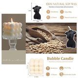 2 Pcs Bubble Cube Candles And Female Body Shaped Candle,Handmade Soy Wax Scented Candle,Bedroom Bathroom Home Aesthetic Decor Candle (Black +White)