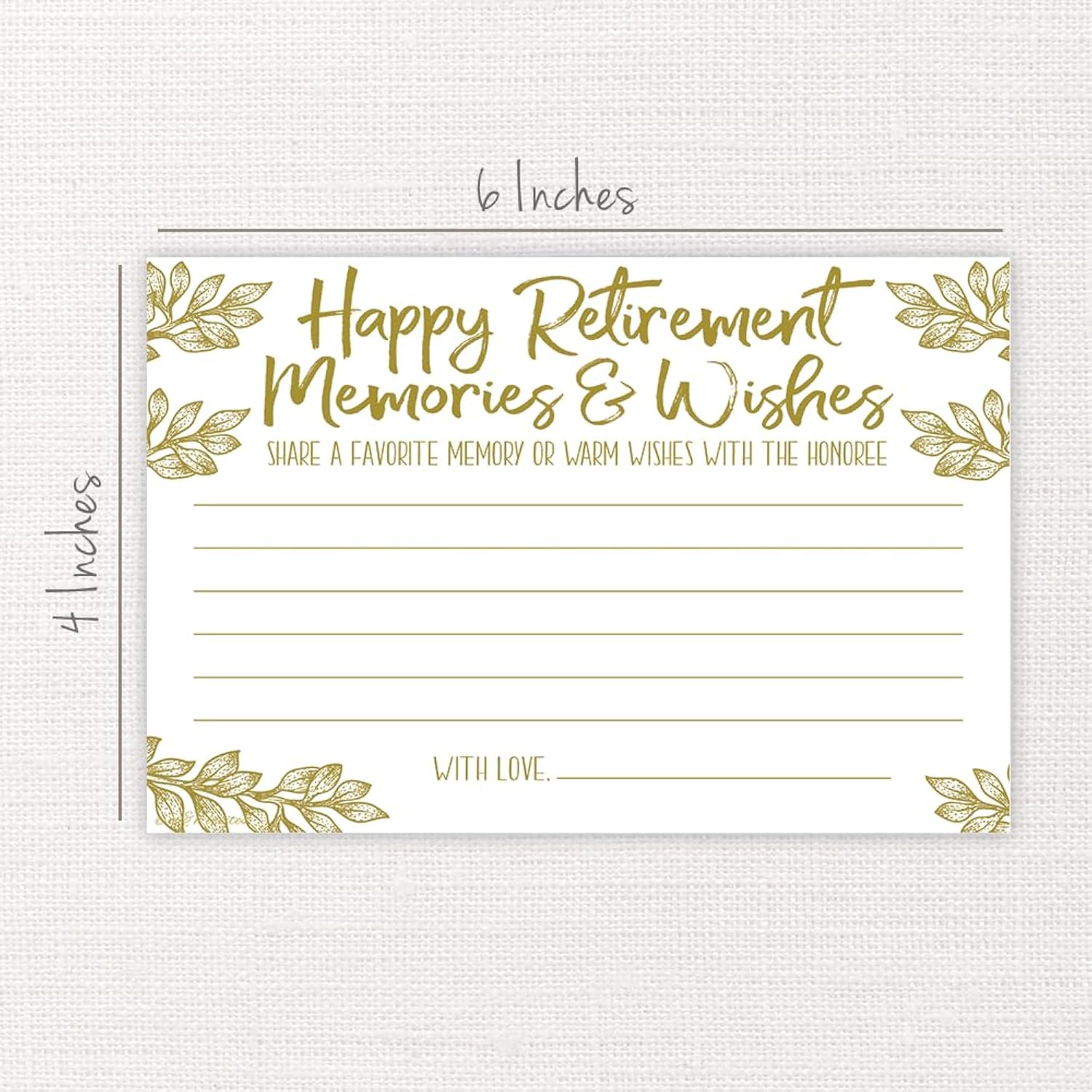 Retirement Memories And Wishes Cards (50 Count) - Retirement Party Activity