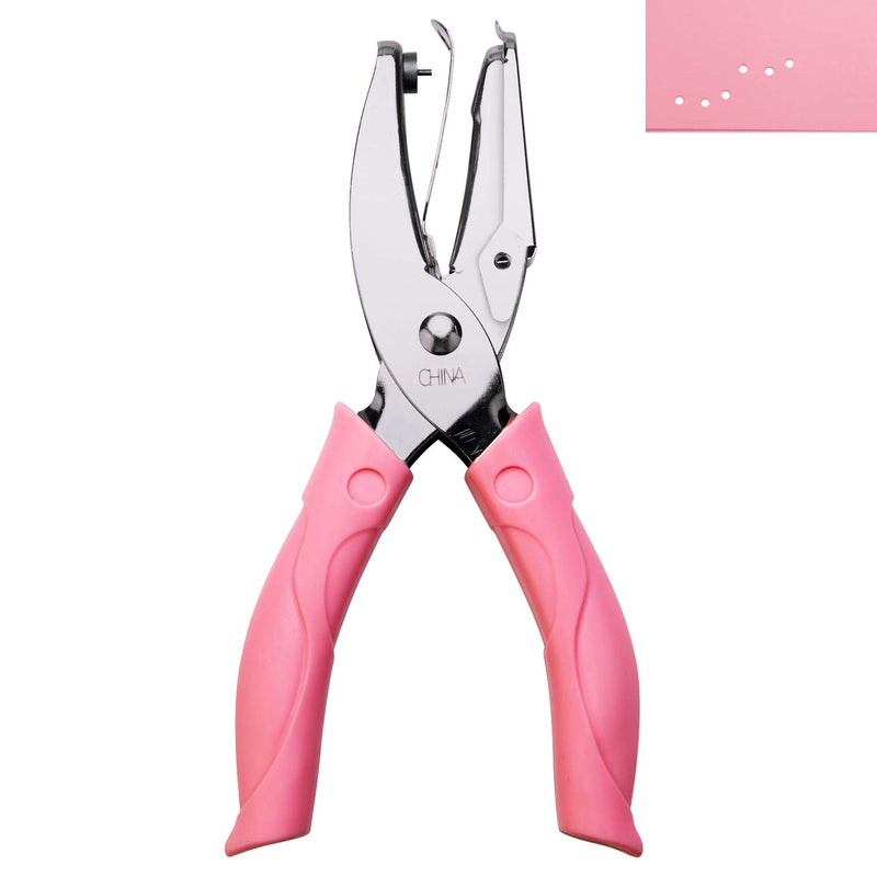 1Mm Hole Punch Hole Puncher Paper Punch Punchers With Pink Grip For Craft Pape