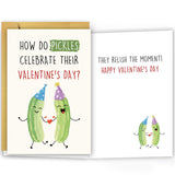 Funny Pickle Pun Valentines Day Card, Humorous Happy Valentine'S Day Card For Boyfriend Girlfriend Bestie Best Friend Son Daughter, Joke Pickle Relish The Moment Valentines Day Cards