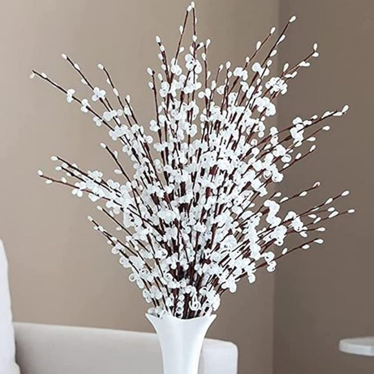 10 Pcs Jasmine Artificial Flowers,30" Long Of Fake Flowers,Faux Flowers White Artificial Flowers For Decoration,Vase Filler For Hotel Home Office Kitchen Bedroom Wedding Party Diy Decor